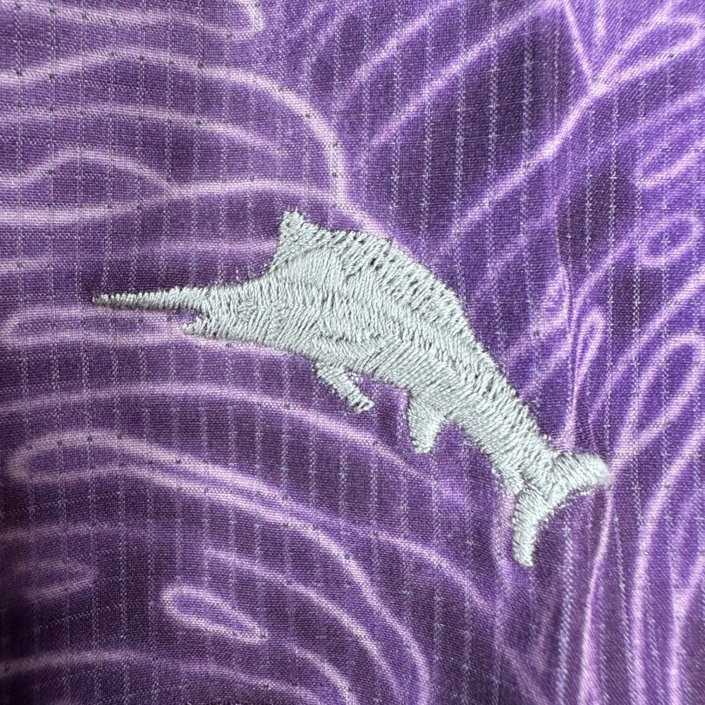 Tommy Bahama Button Down Mens XXL 2XL Purple Bahama Coast Luminescent Shirt NWT - Picture 12 of 14